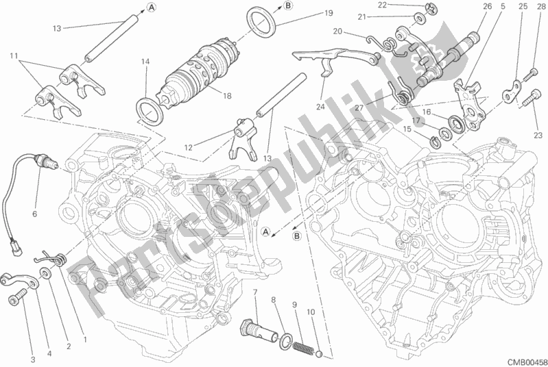 Tutte le parti per il Controllo Del Cambio del Ducati Diavel FL 1200 2016